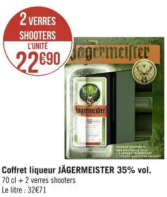Géant Casino Jägermeister coffret liqueur 35% vol. offre