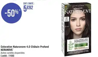 Géant Casino Keranove coloration naturanove 4.0 châtain profond* offre