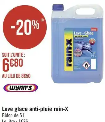 Géant Casino Wynn's lave glace anti-pluie rain-x offre