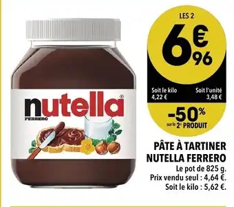 Supeco Pâte à tartiner nutella ferrero offre