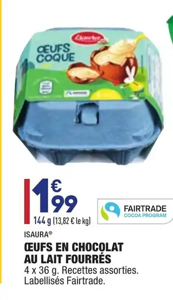 ALDI Œufs en Chocolat au Lait Fourrés offre