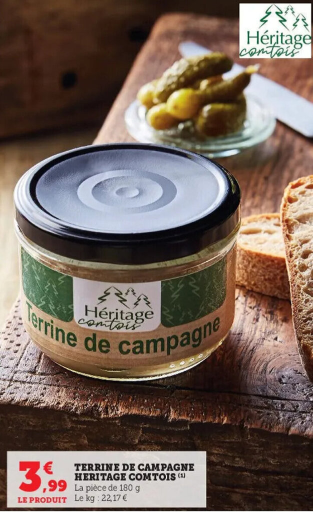 Promo Terrine de campagne heritage comtois chez Super U