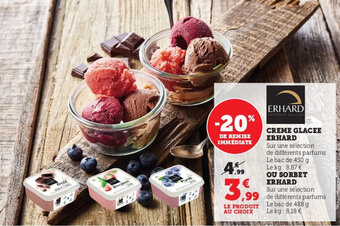 Super U Creme glacee erhard offre