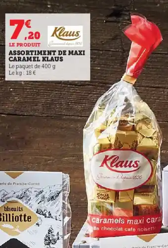 Super U Assortiment de maxi caramel KLAUS offre