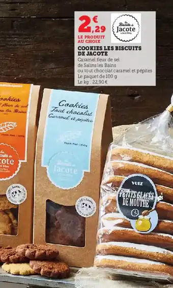 Super U Cookies les biscuits de jacote offre