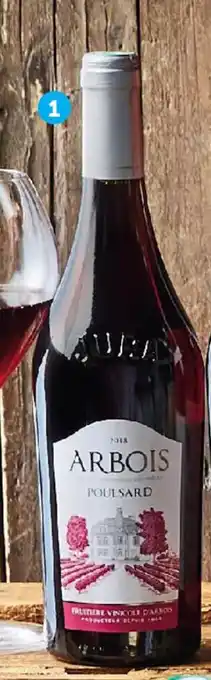 Super U Arbois aop rouge poulsard fruitiere vinicole d'arbois 2018 offre