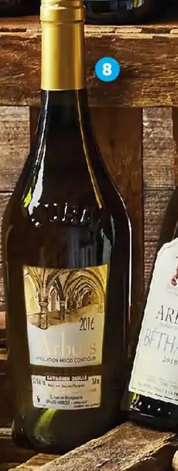 Super U Arbois aop blanc savagnin ouille cellier des tiercelines 2016 offre