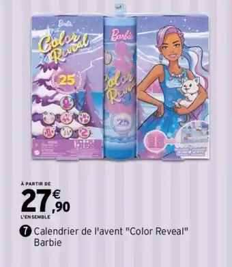 Intermarché Calendrier de l'avent "color reveal" BARBIE offre
