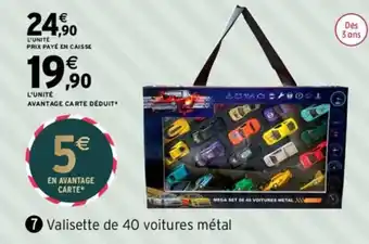 Intermarché Valisette de 40 voitures métal offre