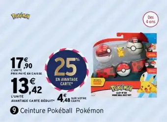 Intermarché Ceinture pokéball pokémon offre