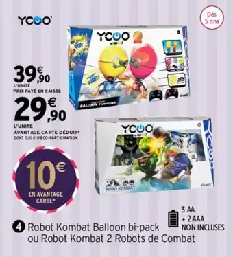 Intermarché Robot kombat balloon bi-pack ou robot kombat 2 robots de combat offre