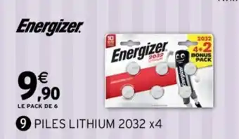 Intermarché Piles lithium 2032 x4 offre