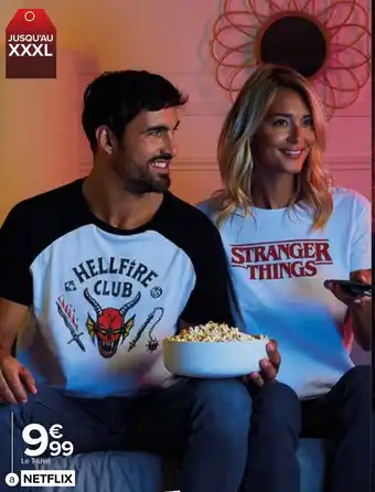 Carrefour T-shirt homme "stranger things" offre