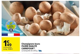 Carrefour Champignons bruns filiere qualite carrefour offre