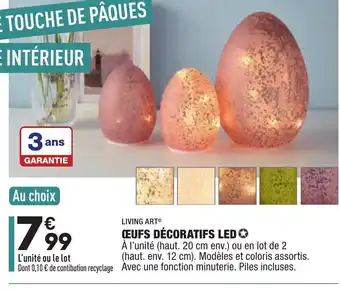 ALDI œufs Décoratifs LED offre