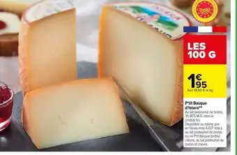 Carrefour P'Tit Basque d'Istara offre