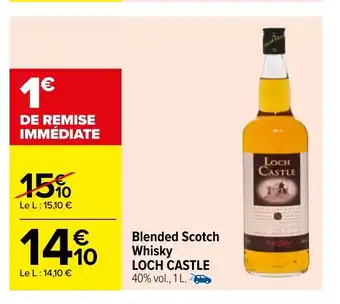 Carrefour Blended Scotch whisky Loch Castle offre