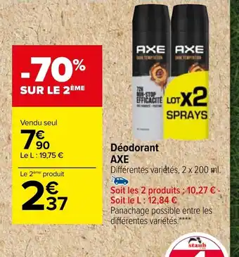 Carrefour Déodorant axe offre