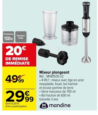 Carrefour Mixeur Plongeant offre