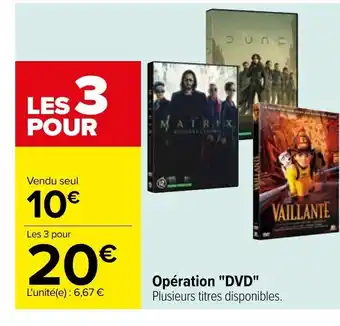 Carrefour Operation DVD offre