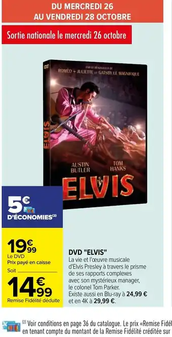 Carrefour DVD Elvis offre