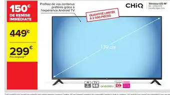 Carrefour Téléviseur Led 4k offre