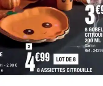 La Foir'Fouille 8 Assiettes Citrouille offre