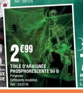 La Foir'Fouille Toile d'Araignée phosphorescente 50g offre