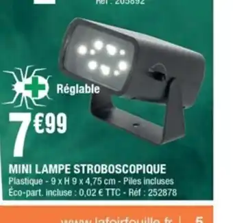 La Foir'Fouille Mini Lampe Stroboscopique offre