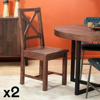 Chaise en bois recyclé samoa (lot de 2)