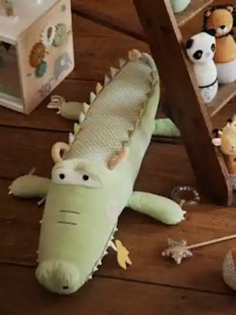Vertbaudet Grande peluche d'activités crocodile - vert offre