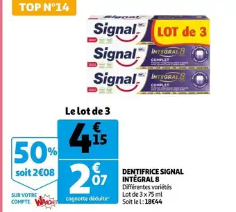 Auchan Dentifrice Signal Integral 8 offre