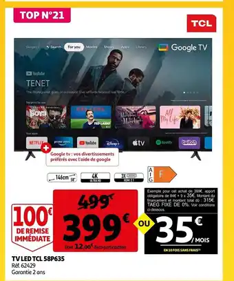 Tv Led TCL 58P635