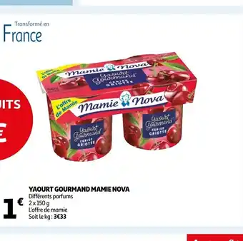 Auchan Yaourt Gourmand Mamie Nova offre
