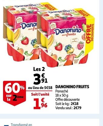 Auchan Danonino Fruits offre