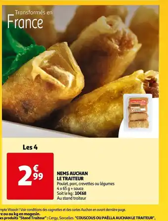 Auchan Nems Auchan Le Traiteur offre