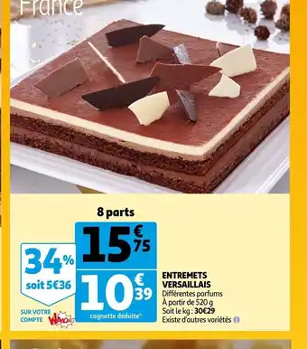 Auchan Entremets Versaillais offre