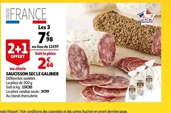 Auchan Saucisson Sec Le Galibier offre
