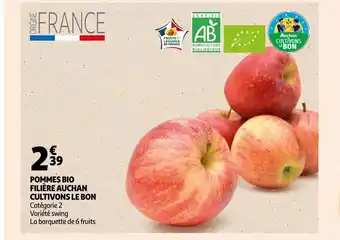 Auchan Pommes Bio Filiere Auchan Cultivons le Bon offre