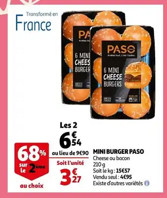 Auchan Mini Burger Paso offre