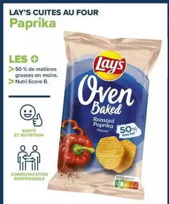 Carrefour Paprika lay's cuites au four offre