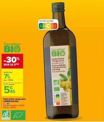 Carrefour Huile d'olive vierge extra carrefour bio offre