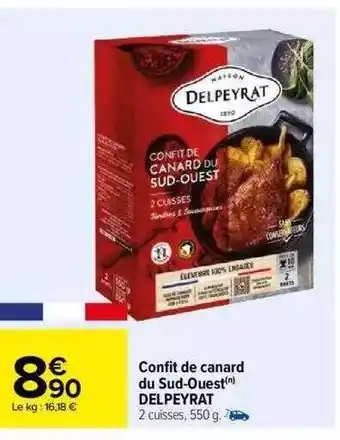 Carrefour Confit de canard du sud-ouest delpeyrat offre