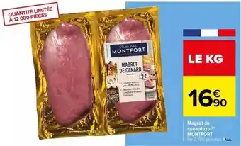 Carrefour Magret de canard cru montfort offre