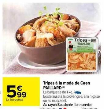 Carrefour Tripes à la mode de caen paillard offre