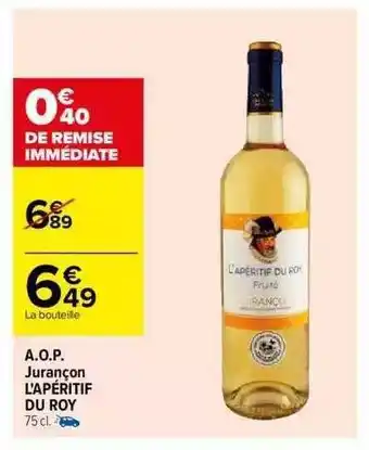 A.o.p. jurançon l'apéritif du roy