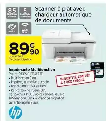Carrefour Imprimante multifonction hp offre