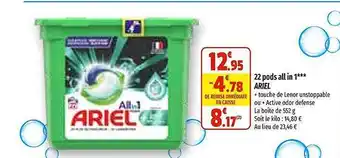 Coccimarket 22 pods all in 1 ariel offre