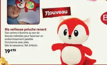 Ma veilleuse peluche renard