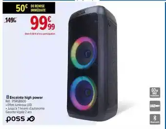 Carrefour Enceinte high power poss offre